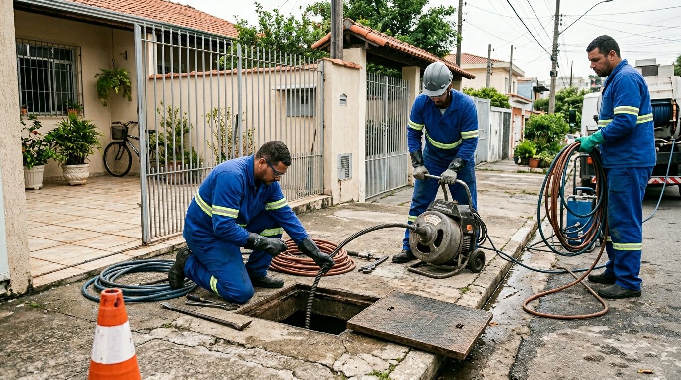 Desentupimento de Caixa de Inspeção