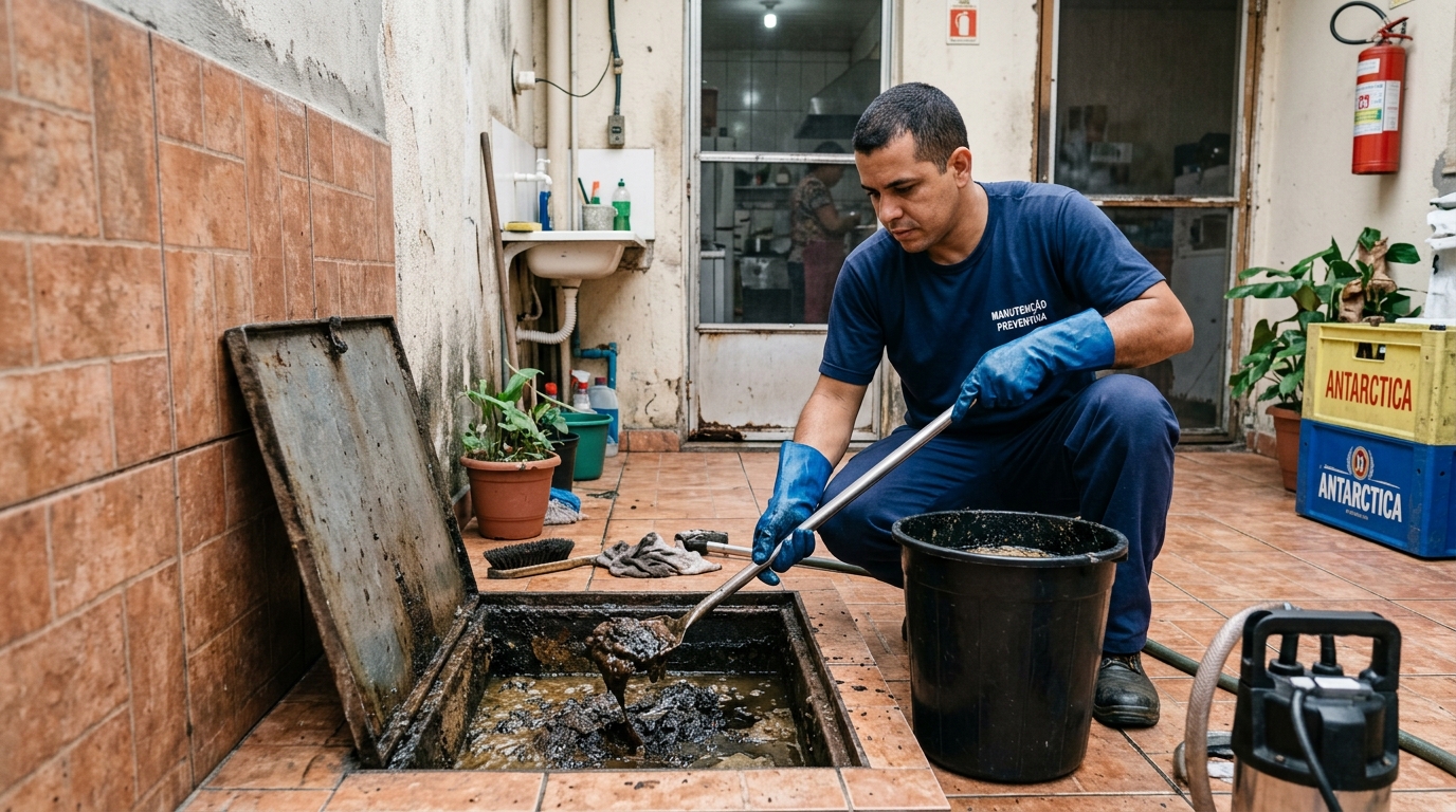 Limpeza de Caixa de Gordura em Indaiatuba-SP